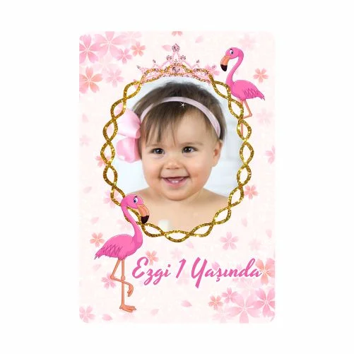 Flamingo Temalı Doğum Günü Magneti